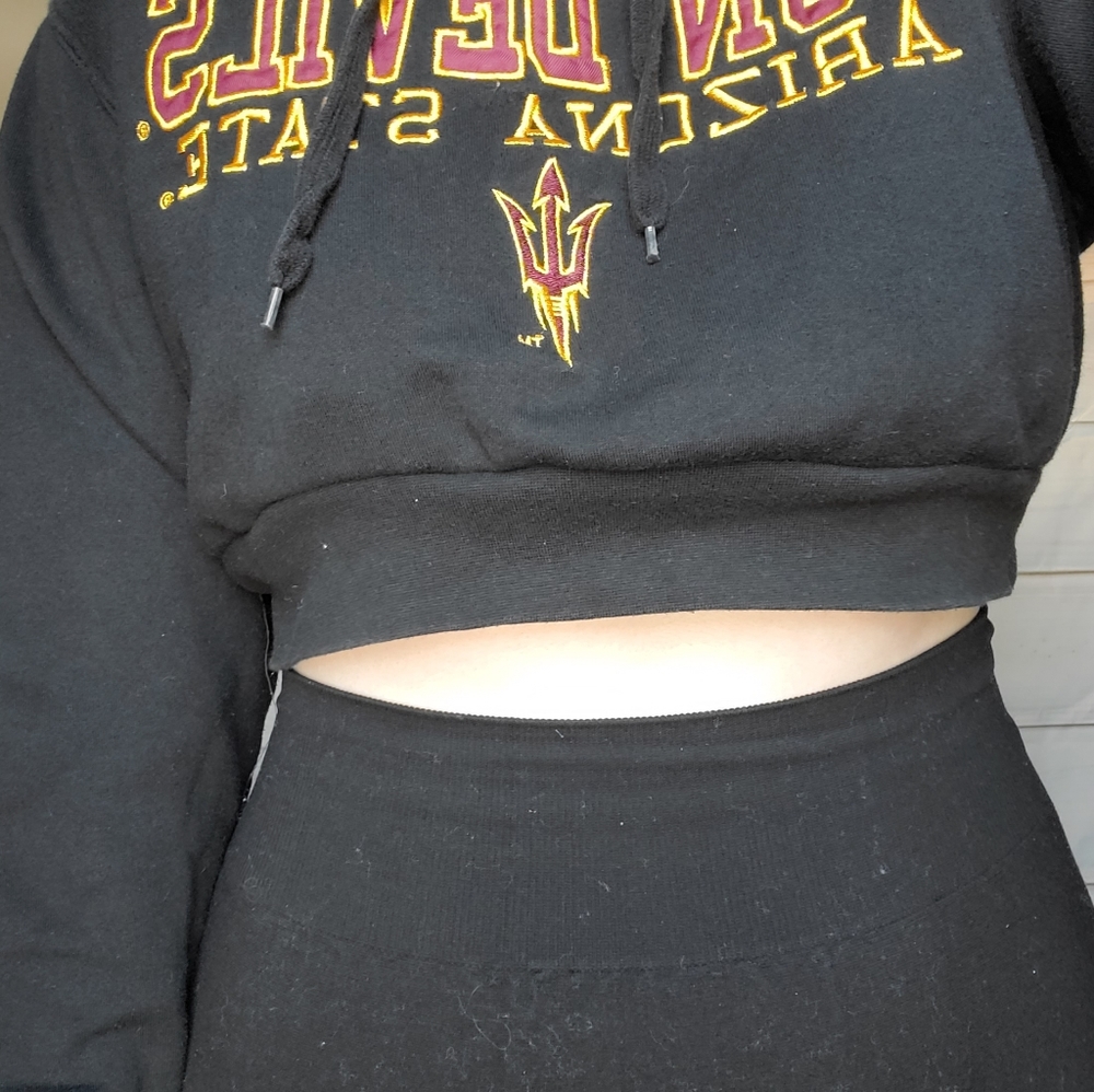 ASU  cropped hoodie